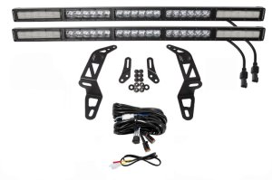 Jeep Gladiator LED Light Bar Kit - Front - Diode Dynamics - SS30 Stage Series - White - `18-`25